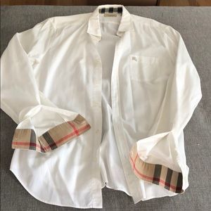 Burberry Brit White Button Down Shirt with Pocket